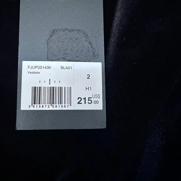 NWT | The Kooples | Black Velvet | Ruched Mini Skirt - Picture 8 of 10